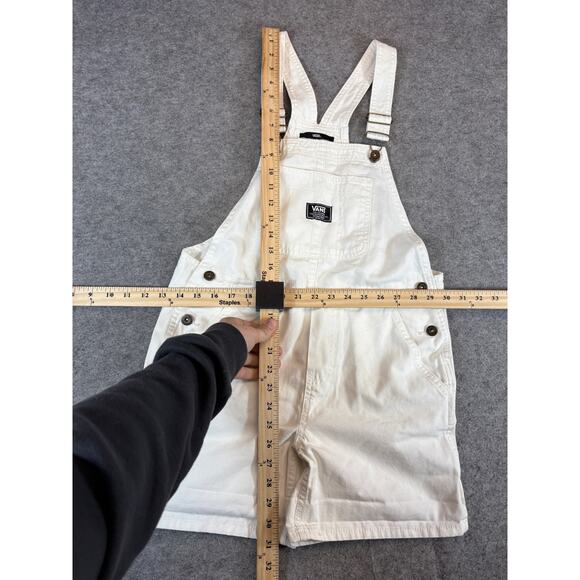 Vans Ground Work Shortalls Overall Womens Large White Romper Utility Outdoor - Picture 4 of 6